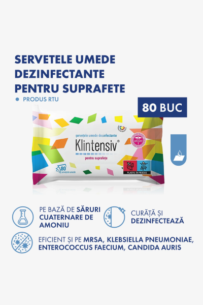 Șervețele Dezinfectante pentru Suprafețe Klintensiv